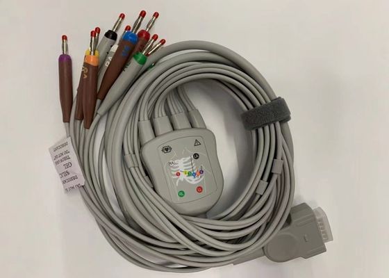 Siwy 10 ołowiany kabel EKG z 15 szpilkami US Standard Banana Connector 4.0