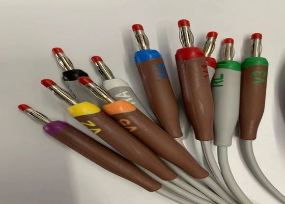Siwy 10 ołowiany kabel EKG z 15 szpilkami US Standard Banana Connector 4.0