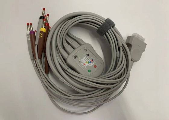 Siwy 10 ołowiany kabel EKG z 15 szpilkami US Standard Banana Connector 4.0