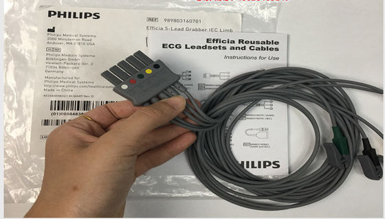 PHLIP Efficia Wielokrotne użycie 5 Ołów Kabel EKG IEC Limb Dla dorosłych