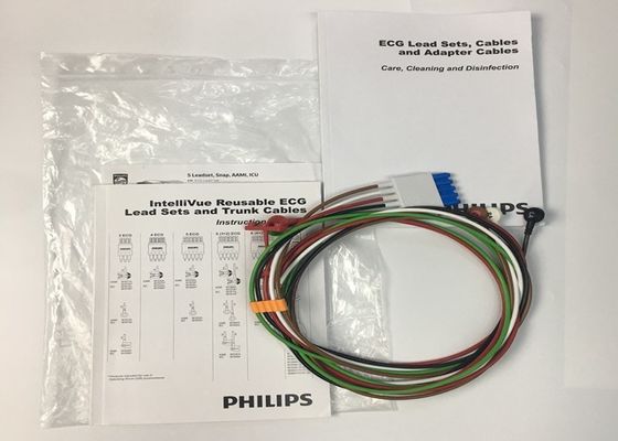 Phlip M1644A Intellivue Kabel EKG 5 Ołów Wielokrotne użytkowanie 989803144991