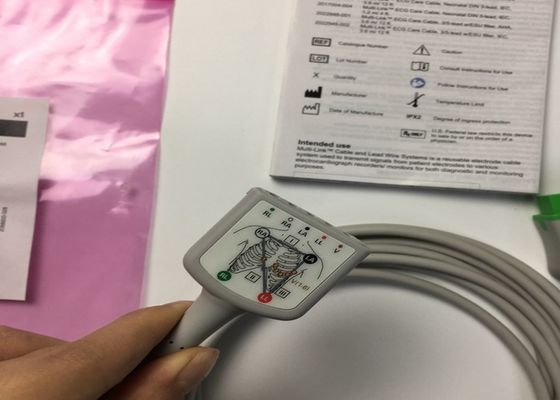 GE Dorośli Wielopoziomowy EKG Kabel wiodący 3 Wiodący 5 Wiodący 3.6M 12ft 2017003-001