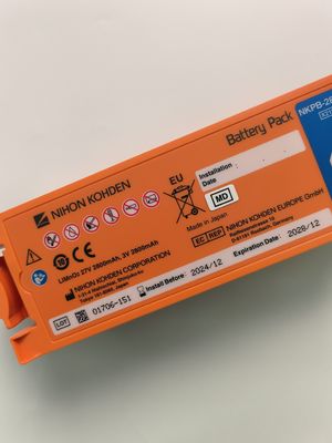 Nihon Kohden AED defibrylator bateria pomarańczowa AED-2100aed-2150aed-215aed-2152 Nkpb-28271k X217A