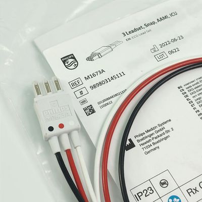 REF M1673A PHILIP Monitor pacjenta CBL 3 Ledset Snap AAMI ICU PN 989803145111
