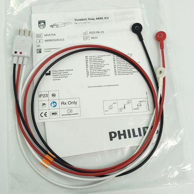 REF M1673A PHILIP Monitor pacjenta CBL 3 Ledset Snap AAMI ICU PN 989803145111