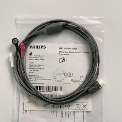 PHILIP Oryginal Efficia Combined Cable / 3-Leadset Snap AAMI REF: 989803160751