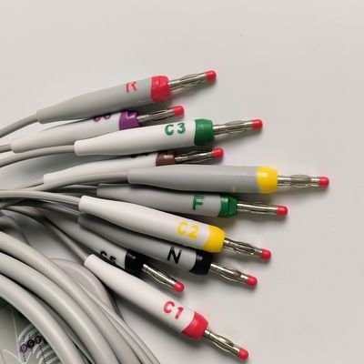 Elektrocardiogram zintegrowany z 12 przewodami ołowiowymi z 15 szpilkami.0