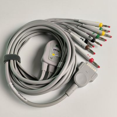 Elektrocardiogram zintegrowany z 12 przewodami ołowiowymi z 15 szpilkami.0