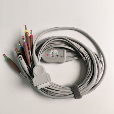 Elektrocardiogram zintegrowany z 12 przewodami ołowiowymi 15 szpilkami Bananowa głowa 4.0 Przewodnik klatki piersiowej 3.2M