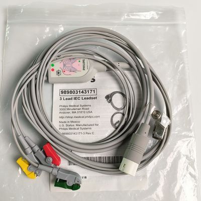 PHILIP Original 3 Lead IEC Leadset, czerwony, zielony, żółty, 2,6 M.989803143171