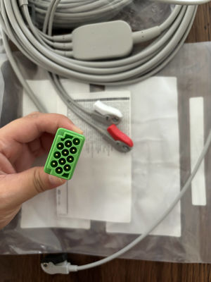 GE Leadwire And Trunk Cable REF: 5831398 EKG 3 LEAD CABLE UNDETACHABLE GRABBER AHA 4.7M 15FT