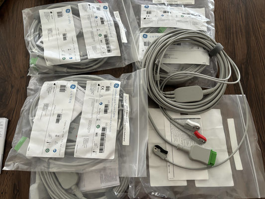 GE Leadwire And Trunk Cable REF: 5831398 EKG 3 LEAD CABLE UNDETACHABLE GRABBER AHA 4.7M 15FT