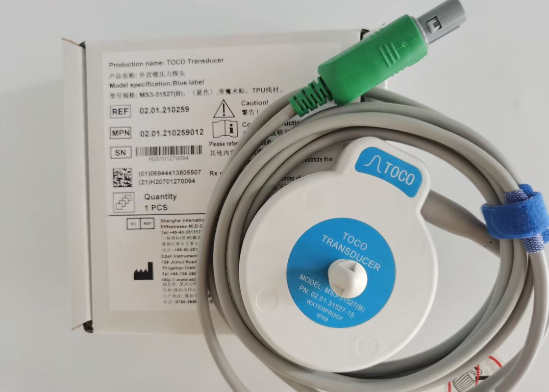 MS3-31527 Toco Transducer Probe 6 igły Single Slot Blue Ribbon Velcro 2,5m Długość
