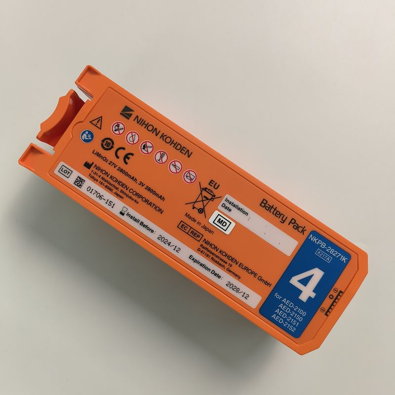 Nihon Kohden AED defibrylator bateria pomarańczowa AED-2100aed-2150aed-215aed-2152 Nkpb-28271k X217A