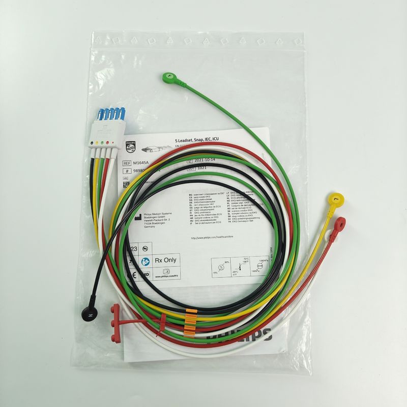 Oryginalne urządzenia do monitorowania pacjenta CBL 5 Leadset Snap IEC ICU REF M1645A 989803145001