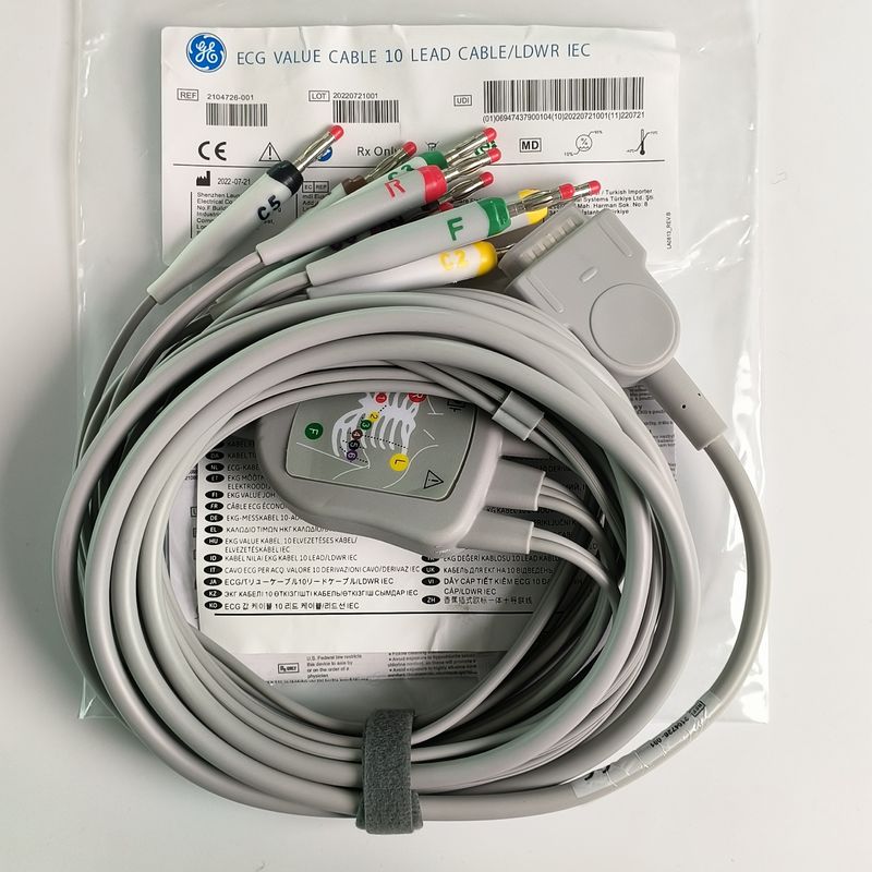 Elektrocardiogram zintegrowany z 12 przewodami ołowiowymi z 15 szpilkami.0