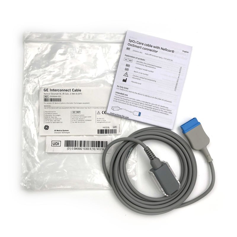 Kabel do pielęgnacji SpO2 z łącznikiem Nellcor®OxiSmart REF 2006644-001 Nellcor® OxiSmart SpO2 (2,9 M/9,5 Ft)